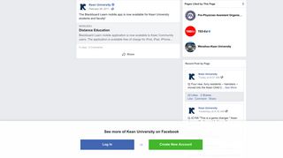 Kean University - The Blackboard Learn mobile app is now... | Facebook