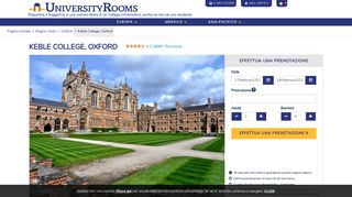 Keble College, Oxford | B&B - Prenota Ora - University Rooms