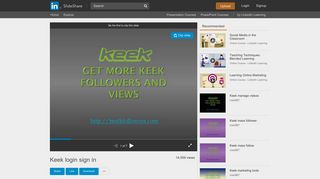 Keek login sign in - SlideShare