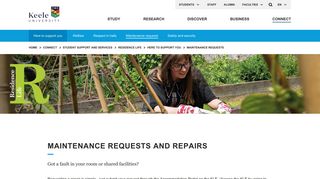 Keele University - Maintenance requests