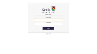 University of Keele: Login - <span class=