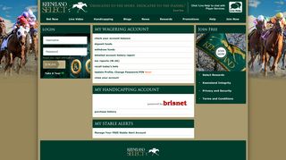 My Handicapping Account - Keeneland Select
