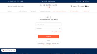 Customer Account - KEEP Collective