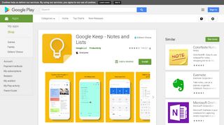 Google Keep - Notes and Lists - Apps on Google Play