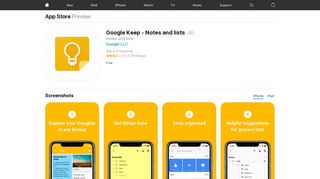 Google Keep - Notes and lists on the App Store - iTunes - Apple