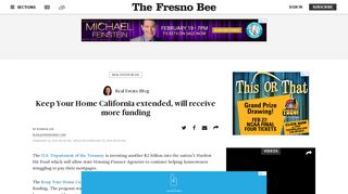 Keep Your Home California extended, will receive more funding ...