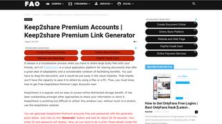 keep2share premium link generator 2019 reddit