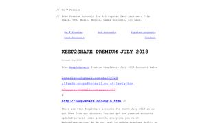 Keep2share Premium July 2018 – We Premium - Premium Accounts