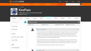 KeePass / Discussion / Help:Windows login - SourceForge