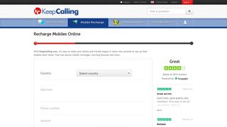 Send mobile recharges online. Make international ... - KeepCalling