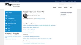 Keeper Password Vault FAQ | it.ucsf.edu