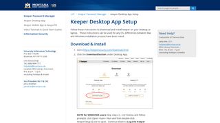 Keeper Desktop App Setup - UIT | Montana State University