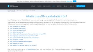 What is User Office and What is it for? | VPN Unlimited
