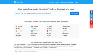 KeepVid: Free online downloader, YouTube, Dailymotion, Facebook ...