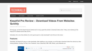 KeepVid Pro Review - Download Videos From Websites Quickly