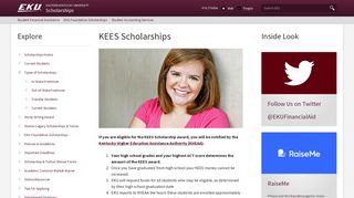 KEES Scholarships - EKU scholarship - Eastern Kentucky University