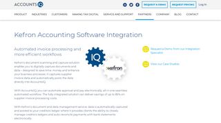 Kefron Accounting Software Integration | AccountsIQ