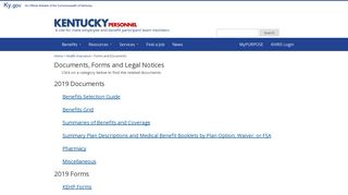KEHP-Forms for members - Personnel Cabinet - Kentucky.gov