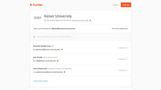 Keiser University - email addresses & email format • Hunter - Hunter.io