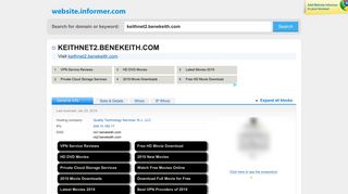 keithnet2.benekeith.com at Website Informer. Visit Keithnet 2 Benekeith.