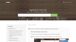 Signing In and Out – Keka Documentation