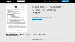 GradeSpeed ParentConnection Access Form - Keller ISD - Yumpu
