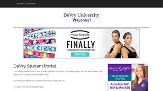 DeVry Student Portal – DeVry University - DeVry Welcome