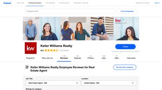 Working as a Real Estate Agent at Keller Williams Realty: 549 ... - Indeed