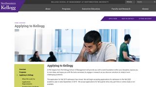 Applying to Kellogg | Overview | Kellogg School of Management