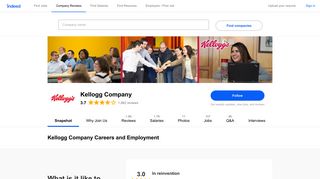 Kellogg Company Careers and Employment | Indeed.com