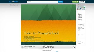 Intro to PowerSchool Russell Hoorn II Kelloggsville Public Schools ...