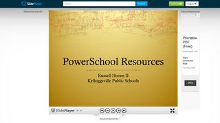 PowerSchool Resources Russell Hoorn II Kelloggsville Public Schools ...