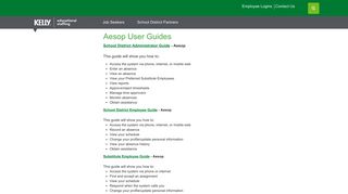Aesop User Guides | Kelly Educational Staffing