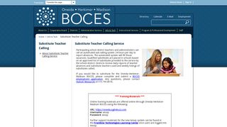 Substitute Teacher Calling - Oneida-Herkimer-Madison BOCES