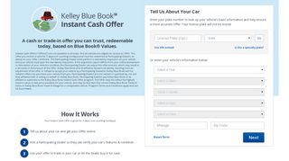 Free Instant Cash Offer from Kelley Blue Book - Autotrader