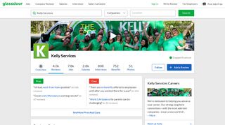Kelly Services - Worked for over 1-1/2 years at Kelly HBA | Glassdoor