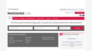 New Scientist Jobs: Science Jobs, Courses and Careers Advice
