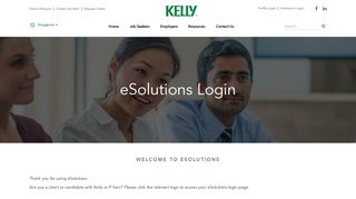 eSolutions Login - Kelly Services