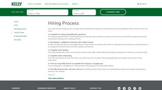Kelly at Home | Hiring Process | Kelly Services United States