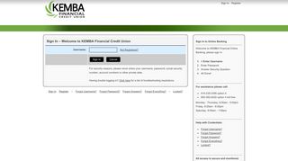 KEMBA Financial Online Banking