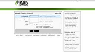 Register - KEMBA Financial Online Banking