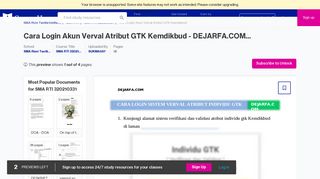 Cara Login Akun Verval Atribut GTK Kemdikbud - DEJARFA.COM ...