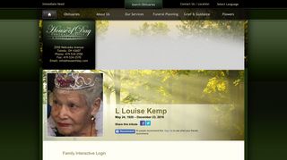 L Kemp Login - Toledo, Ohio | The House of Day Funeral Service, Inc.