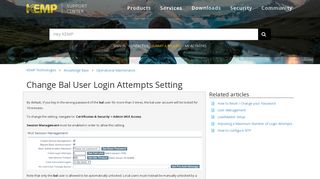Change bal user login attempts setting – KEMP Technologies