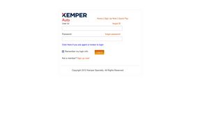 Kemper Specialty - login page