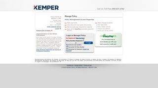 Online Auto Insurance Policy Management - Kemper Select