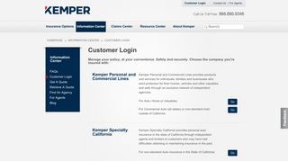Kemper Corporation - Customer Login