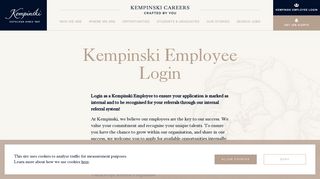 Kempinski Employee Login - Kempinski Careers - Kempinski Jobs
