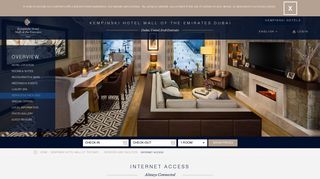 Internet Access Available in All Rooms | Kempinski Hotel Mall of the ...