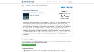 Hotel Indonesia Kempinski - Hotel WiFi Test